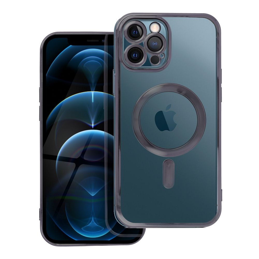 ELECTRO MAG COVER Dėklas telefonui IPHONE 12 Pro Max (m) suderinamas su MagSafe - juodas