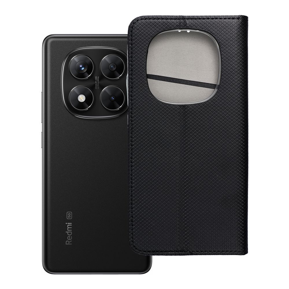 Dėklas Smart Magnet Xiaomi Redmi Note 14 Pro 5G/Note 14 Pro Plus 5G juodas