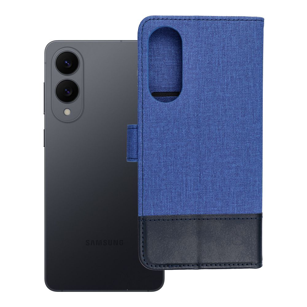 GOMMA knygos tipo dėklas telefonui SAMSUNG S25 Edge mėlynas