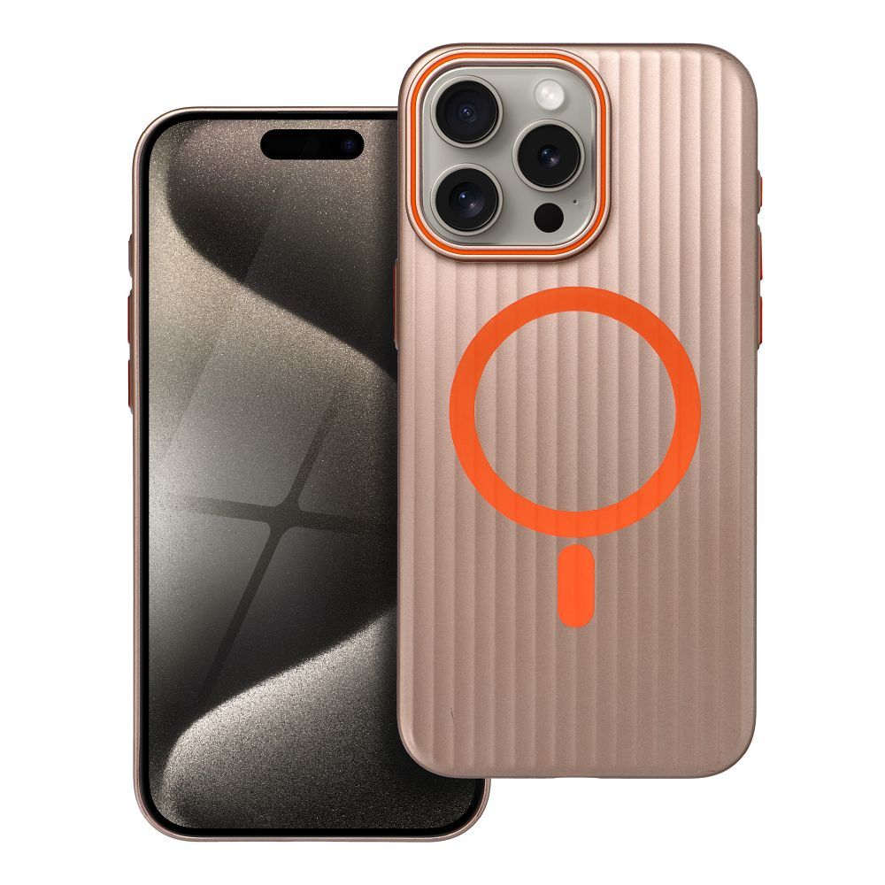 Dėklas SIMPLY suderinamas su MagSafe iPhone 15 Pro Max titano dykumos