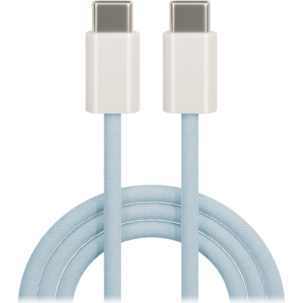 "Maxlife MXUC-06" kabelis USB-C - USB-C 1,0 m 20W mėlynas nailonas