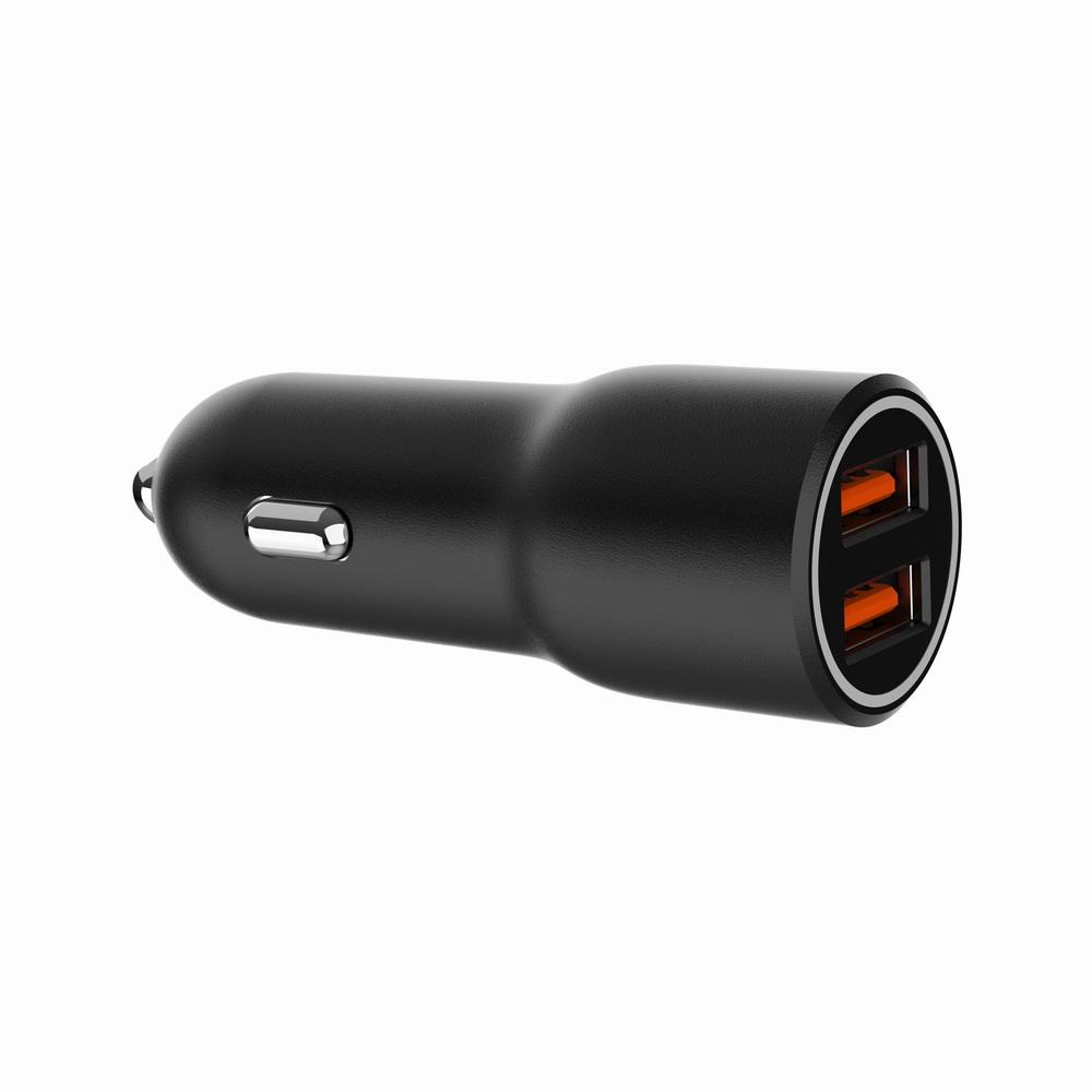 Gembird 2 prievadų USB automobilinis įkroviklis TA-UC-A2QC36-CAR-01