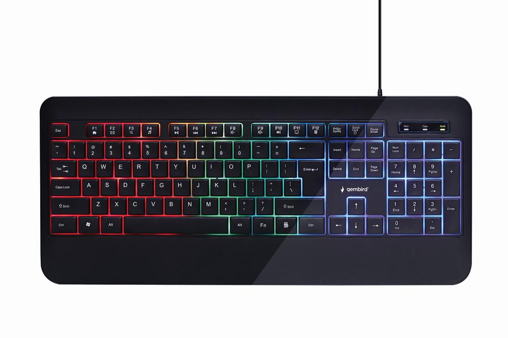 Klaviatūra MULTIMEDIA USB ENG/Juodas KB-UML-03 GEMBIRD