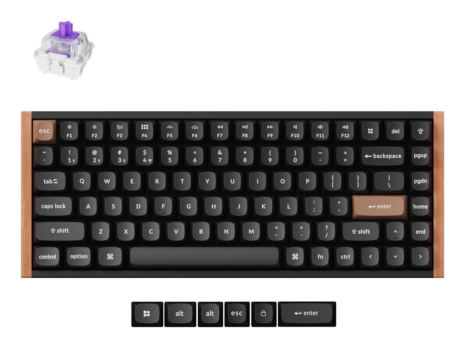 Belaidė klaviatūra KEYCHRON K2 HE Special Ed. juoda