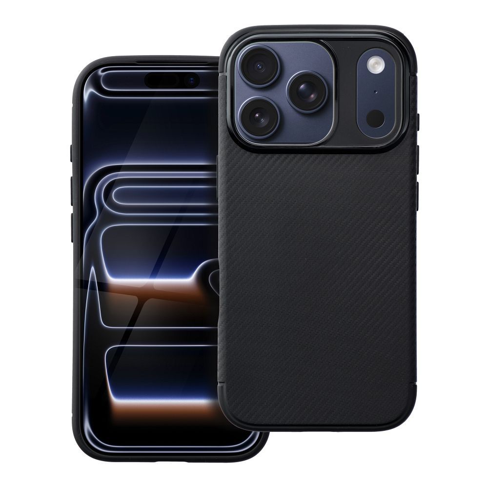 Dėklas CARBON PREMIUM telefonui IPHONE 17 Pro juodas