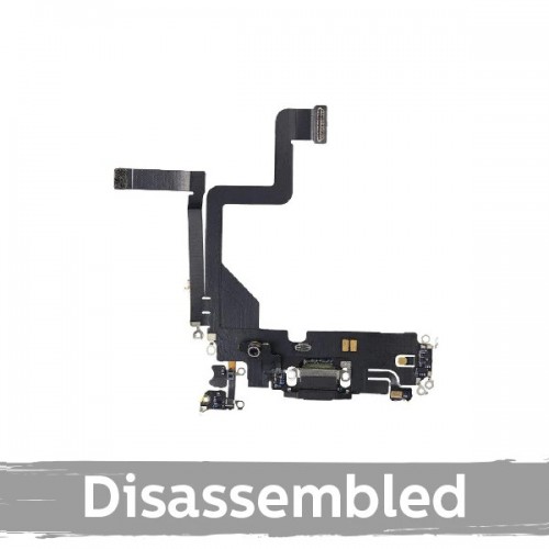 Įkrovimo jungtis iPhone 14 Pro su flex / Space Black / (100% originali / naudota)