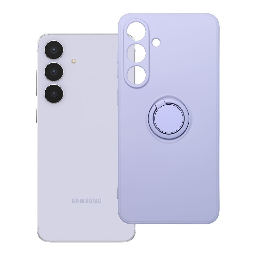 SILIKONINIS ŽIEDAS dėklas telefonui SAMSUNG S25 FE violetinis