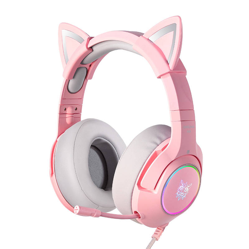 ONIKUMA K9 Pink RGB žaidimų ausinės