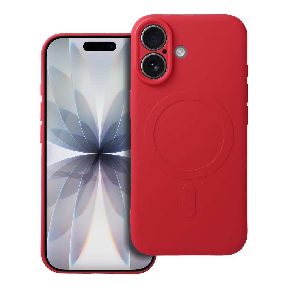 SILICONE MAG DĖKLAS suderinamas su MagSafe IPHONE 17 raudona