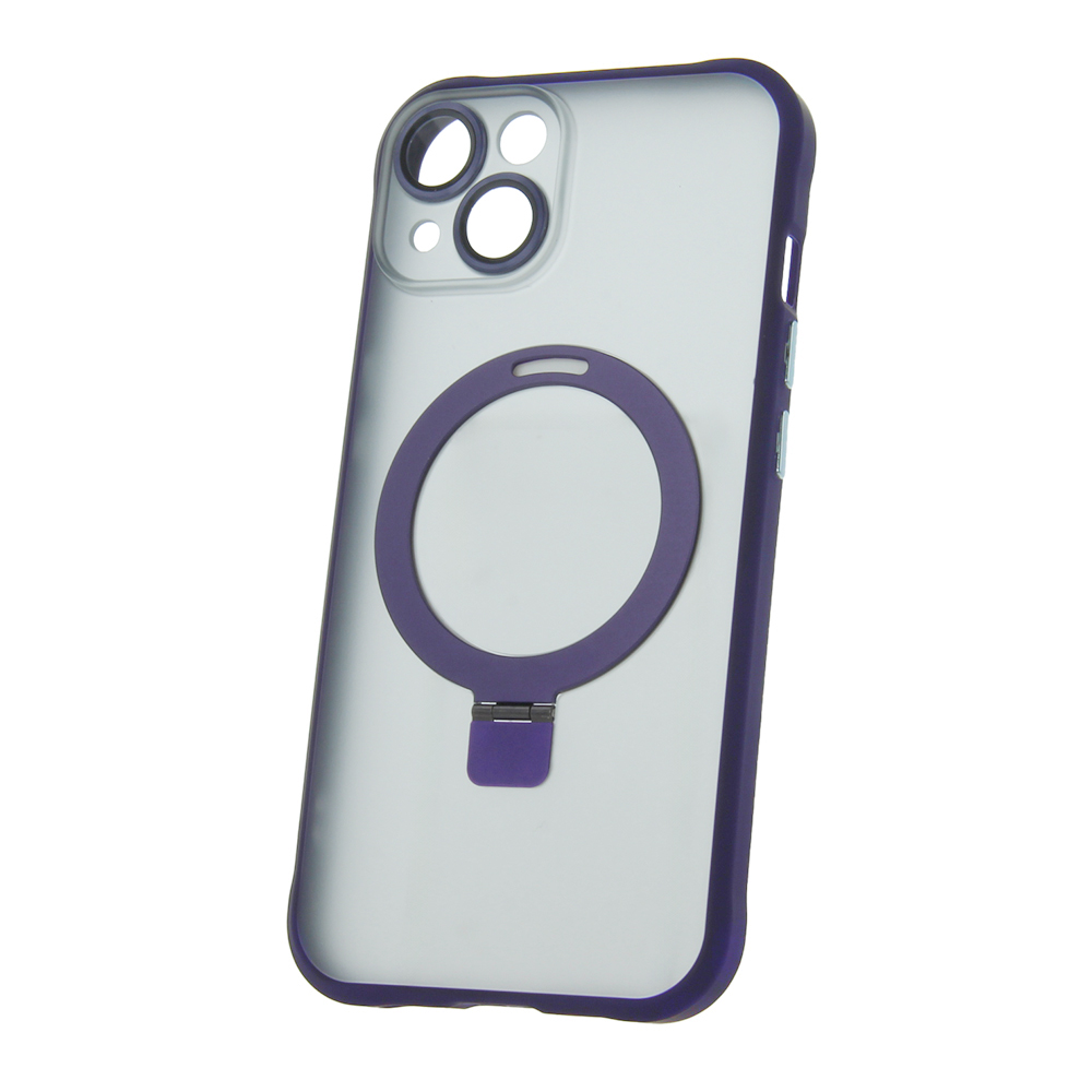 Mag Ring dėklas telefonui iPhone 14 6,1" violetinis