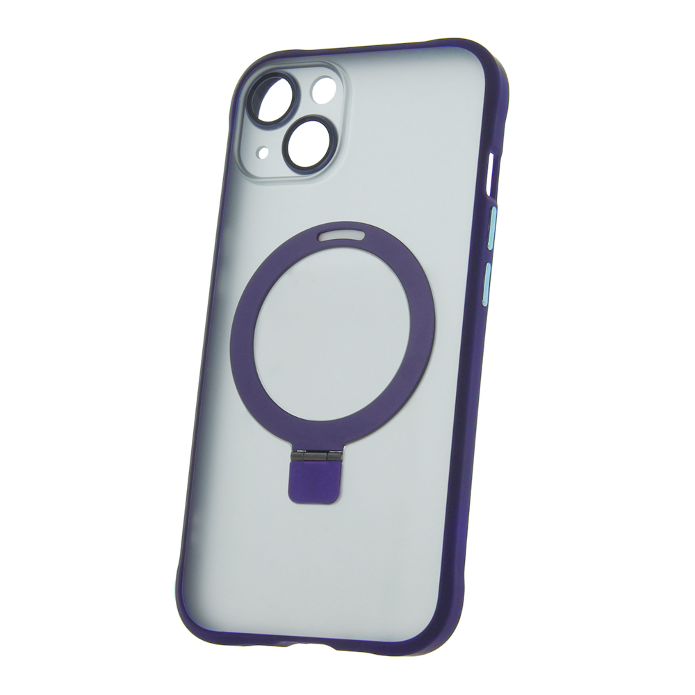Mag Ring dėklas telefonui iPhone 13 6,1" violetinis