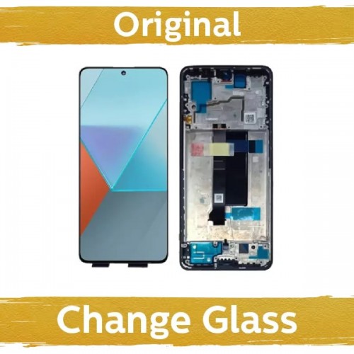 Ekranas skirtas Xiaomi Redmi Note 13 Pro+ 5G su rėmeliu / Midnight Black / (Atnaujintas: China)