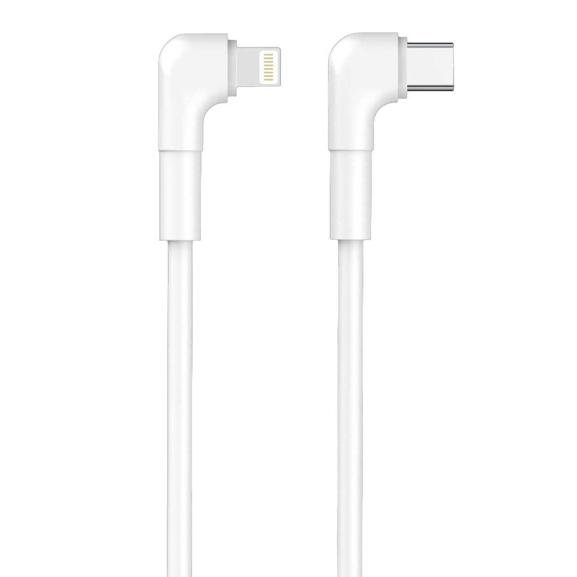 Maxlife MXUC-09 kampinis kabelis USB-C - Lightning 1,0 m 27W baltas
