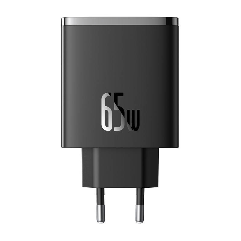 Sieninis įkroviklis "Baseus OS-Cube Pro" 2xUSB-C + USB, 65W (juodas)