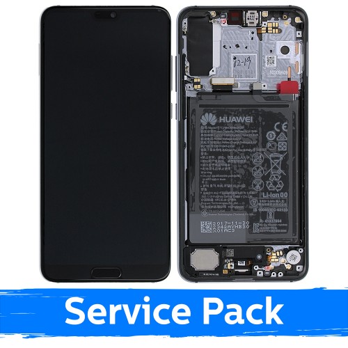 LCD ekranas suderinamas su Huawei P20 Pro su rėmeliu / tamsiai mėlynas / (Service Pack)