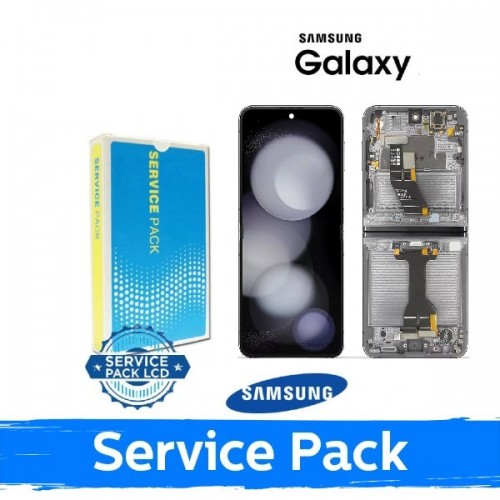 Ekranas skirtas Samsung F731 Z Flip5 (INNER) su rėmeliu / Graphite (Gray) / (Service Pack)