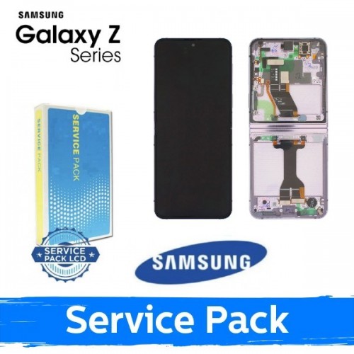 LCD ekranas suderinamas su Samsung F731 Z Flip5 su rėmeliu / alyvinis / (Service Pack)