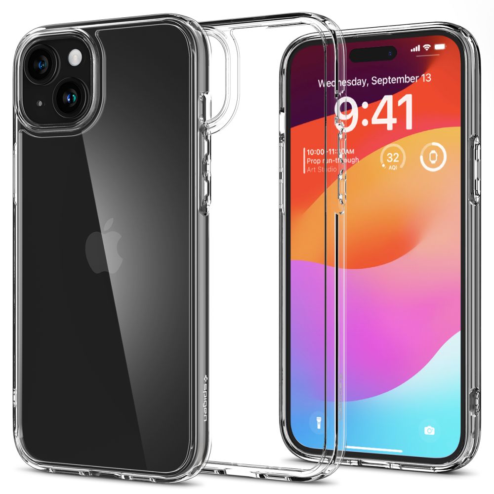 Spigen Ultra Hybrid dėklas telefonui iPhone 15 Plus - skaidrus