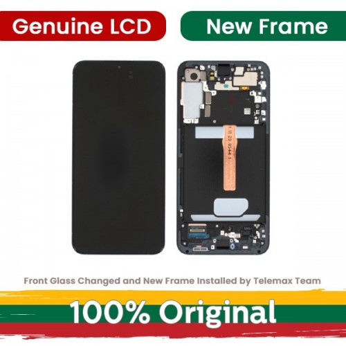 LCD дисплей Samsung S911 S23 с рамкой / зеленый / (Обновленный: Telemax)
