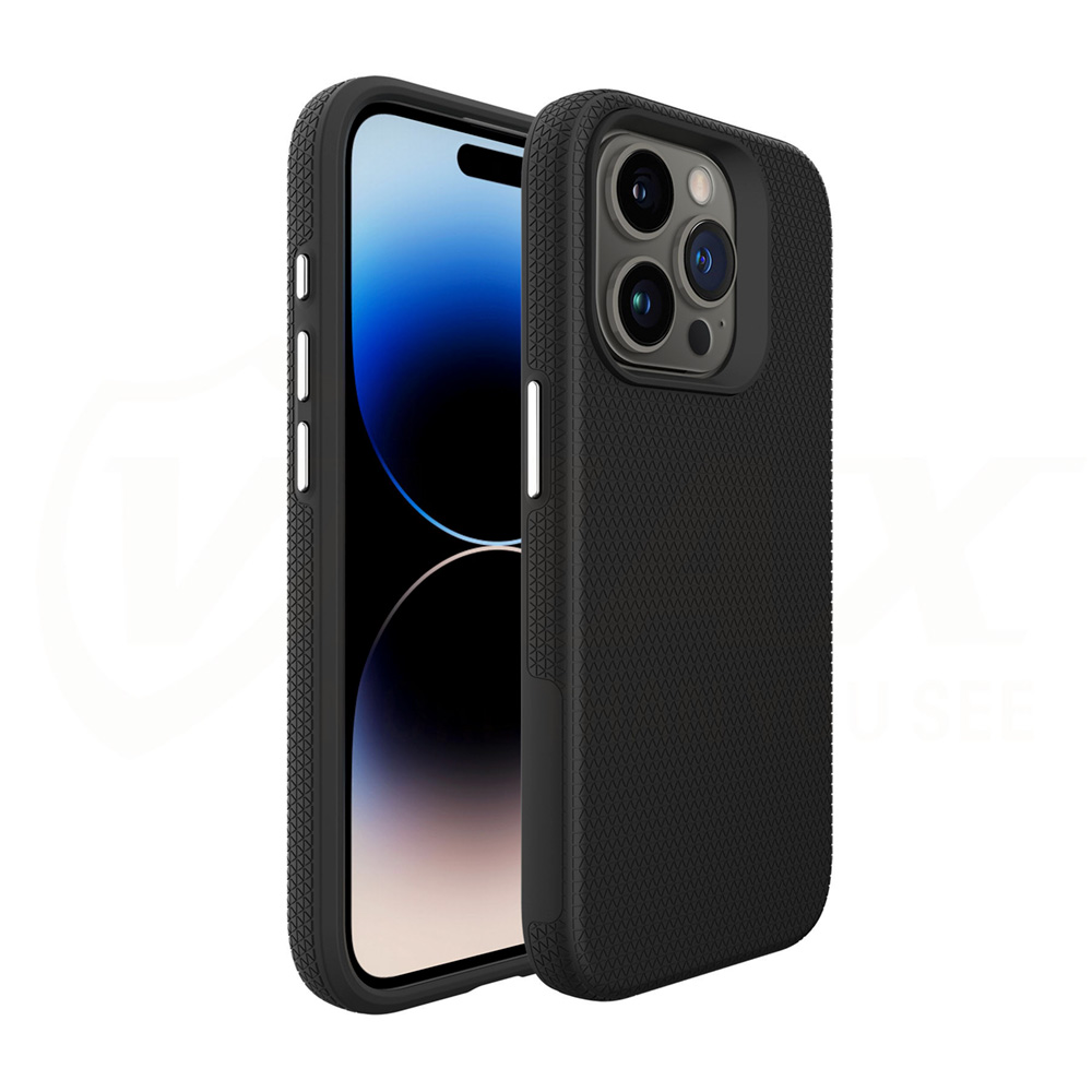 Vmax Trikampio formos dėklas telefonui iPhone 15 Plus 6,7 rožinė auksinė spalva