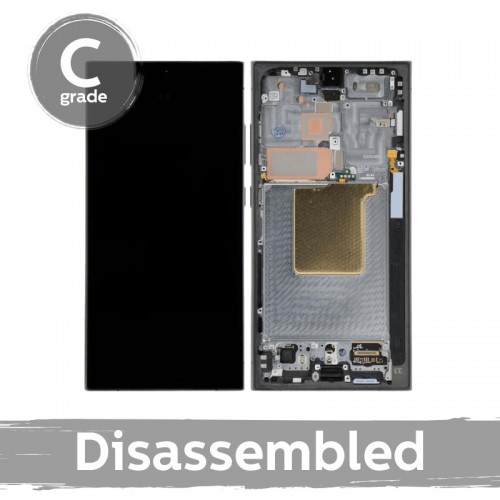 LCD ekranas Samsung S928 S24 Ultra su rėmeliu / Titanium Black / (8/10 naudotas)