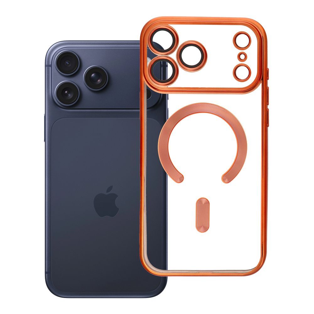 Dėklas iPhone 17 PRO MAX Electro Mag Cover suderinamas su MagSafe oranžinis