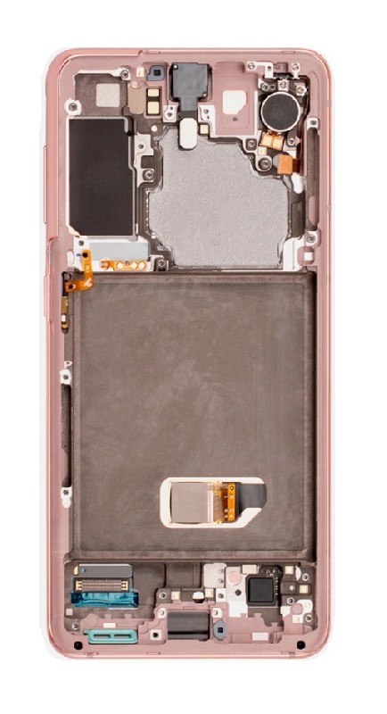 LCD ekranas Samsung G991 S21 5G su lietimui jautriu ekranu ir rėmeliu Phantom Pink originalus (naudotas, Grade B)