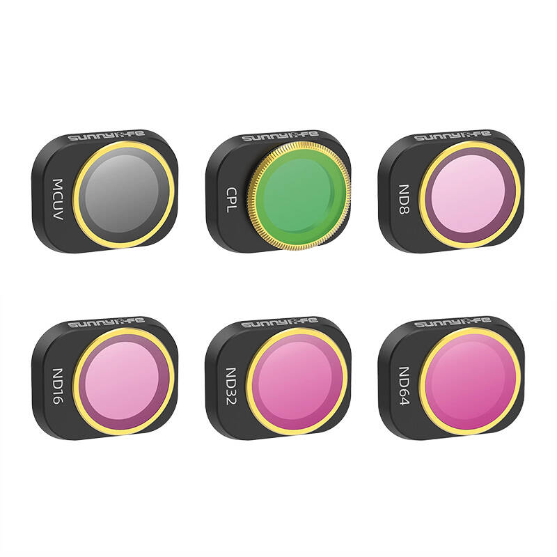 6 objektyvo filtrai MCUV, CPL, ND8/16/32/64/64 Sunnylife, skirti DJI MINI 4 PRO