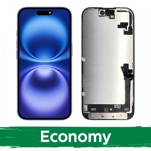 Ekrano apsauga iPhone 16 juodas (INCELL / Economy) /*Removable IC*/