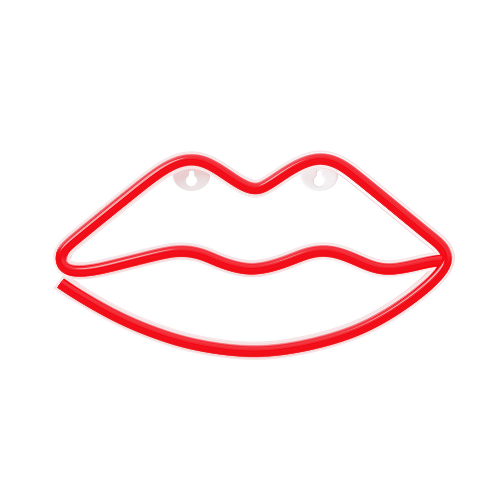 Neon LED Light LIPS raudonas Bat + USB FLNE08 Forever Light