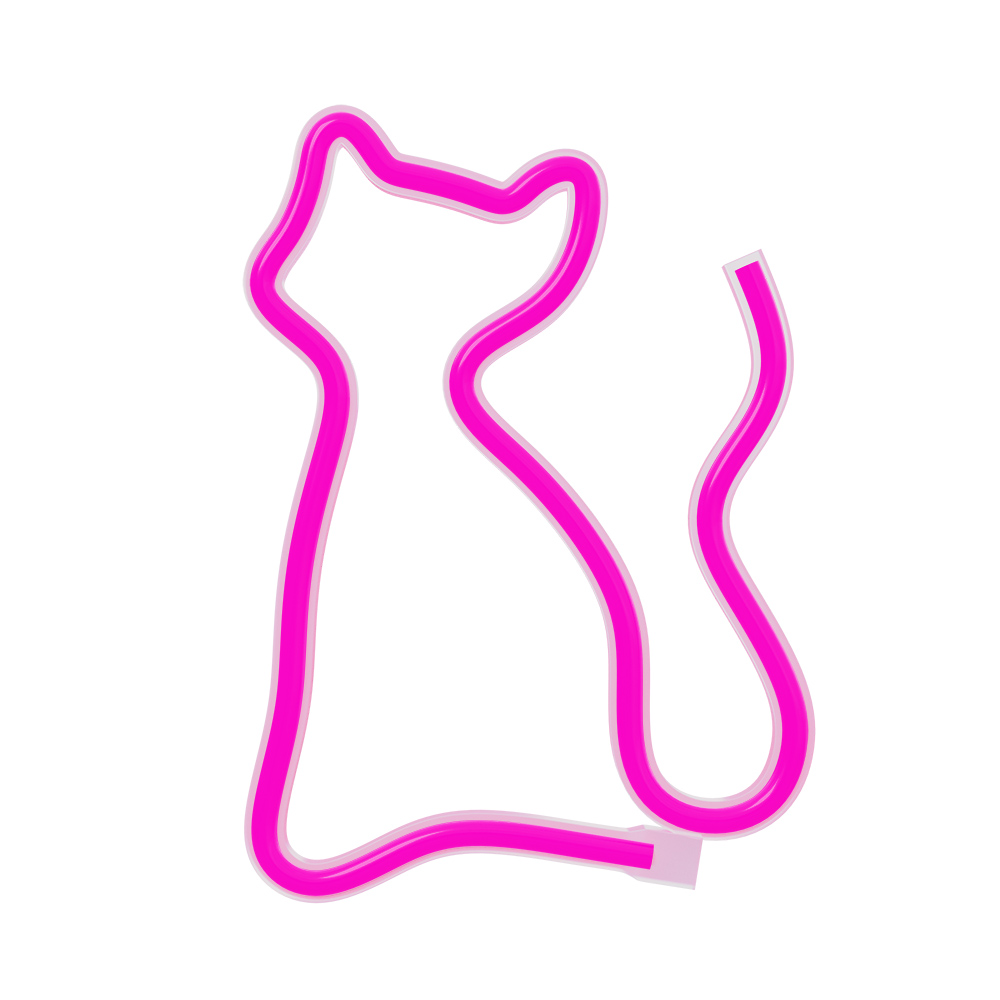 Neon LED Light CAT rožinis Bat + USB FLNE04 Forever Light