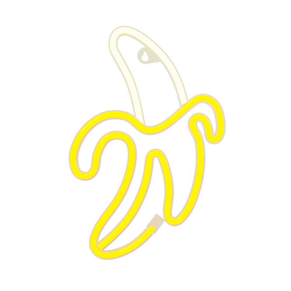 Neon LED Light BANANA baltas geltonas Bat + USB FLNE10 Forever Light