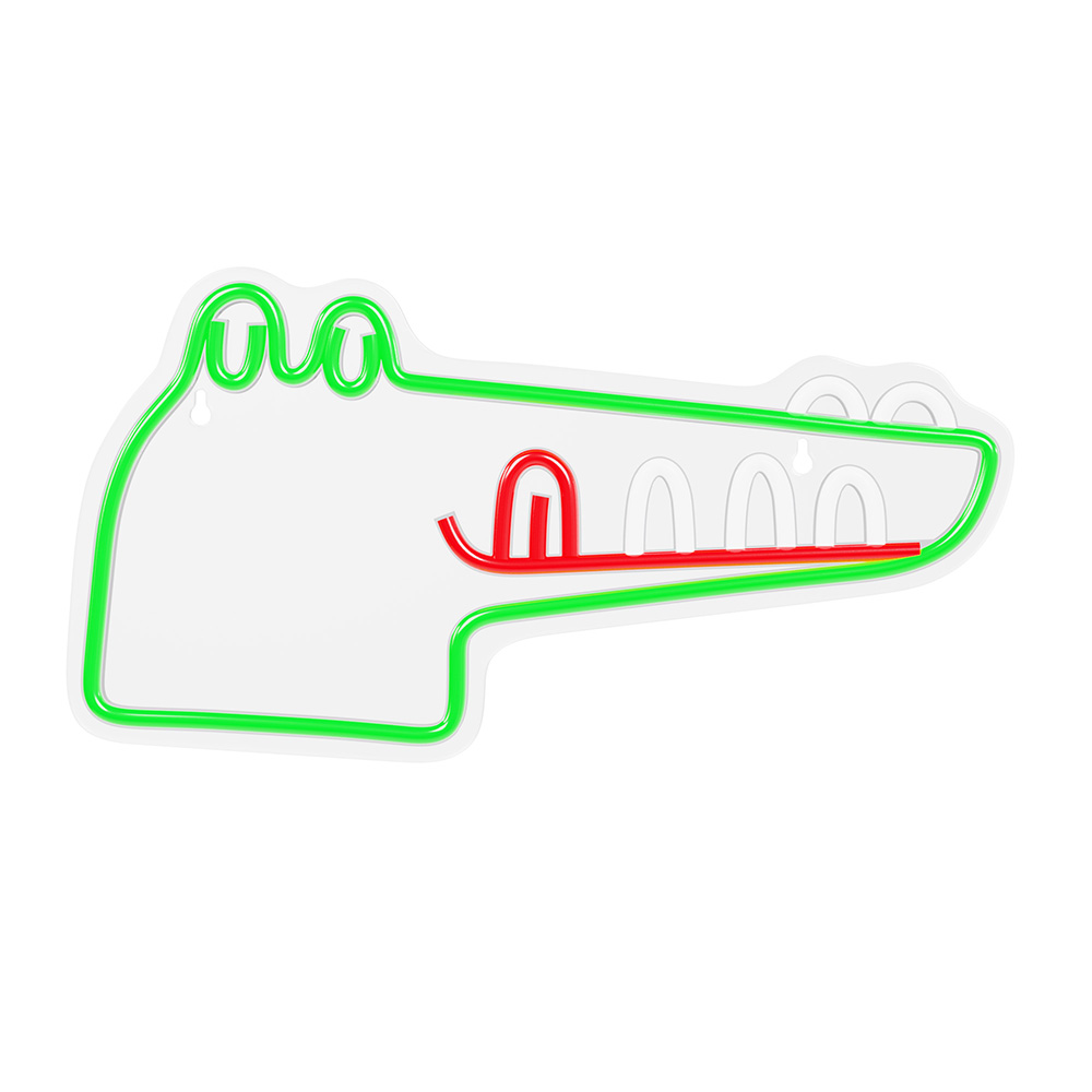 Neon PLEXI LED JURASSIC CROC žalias FLNJ03 Forever Light