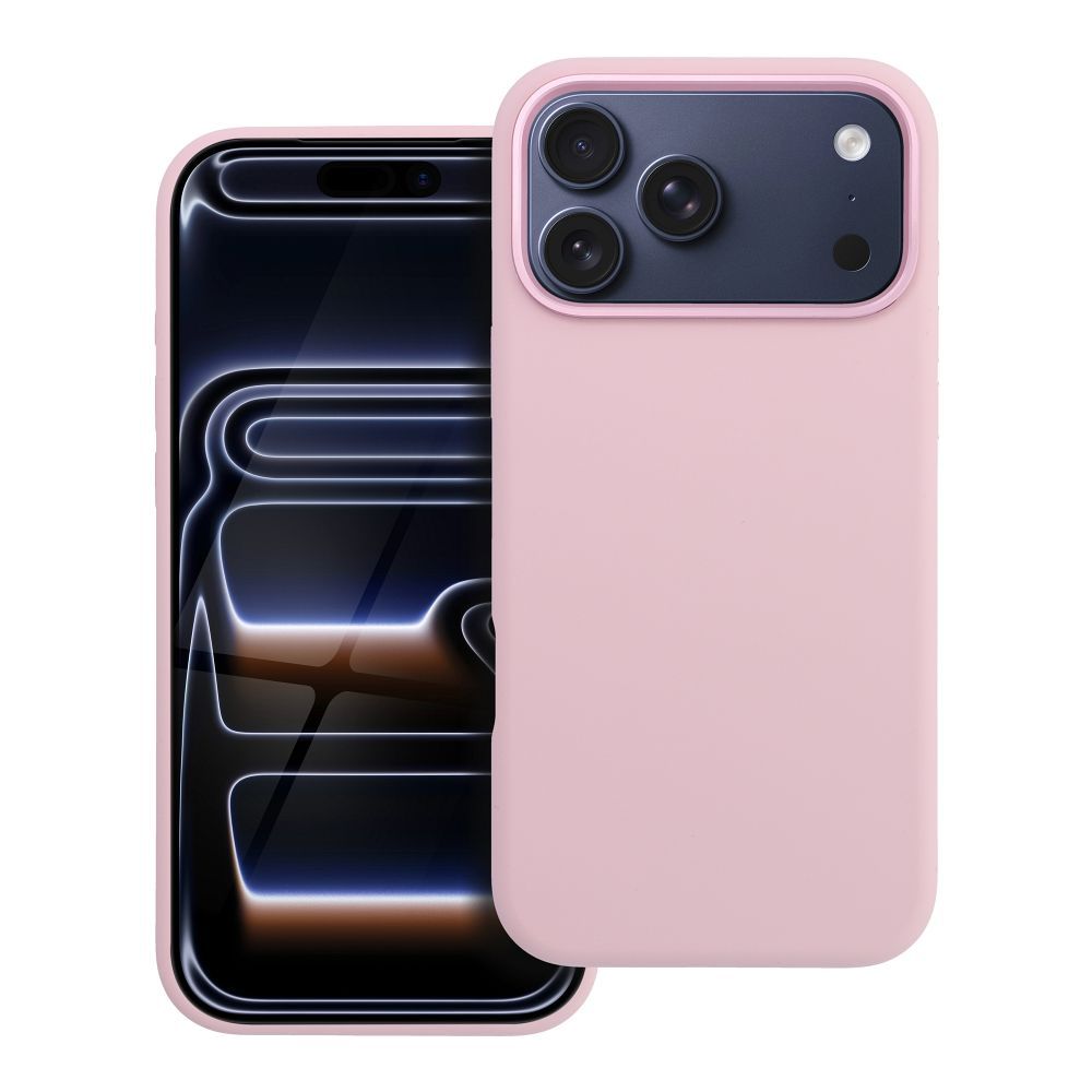 Dėklas telefonui iPhone 17 PRO MAX Forcell F-Protect Frame Premium suderinamas su Magsafe rožinis