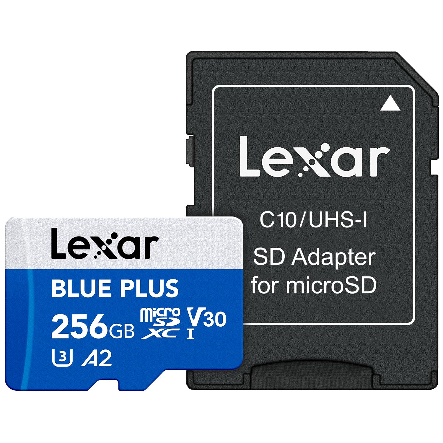 Micro SDXC atminties kortelė LEXAR 256GB UHS-I su adapteriu