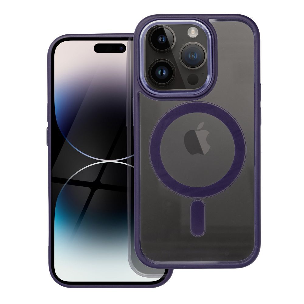 COLOR EDGE MAG COVER dėklas telefonui suderinamas su Magnetiniu IPHONE 14 Pro violetinė