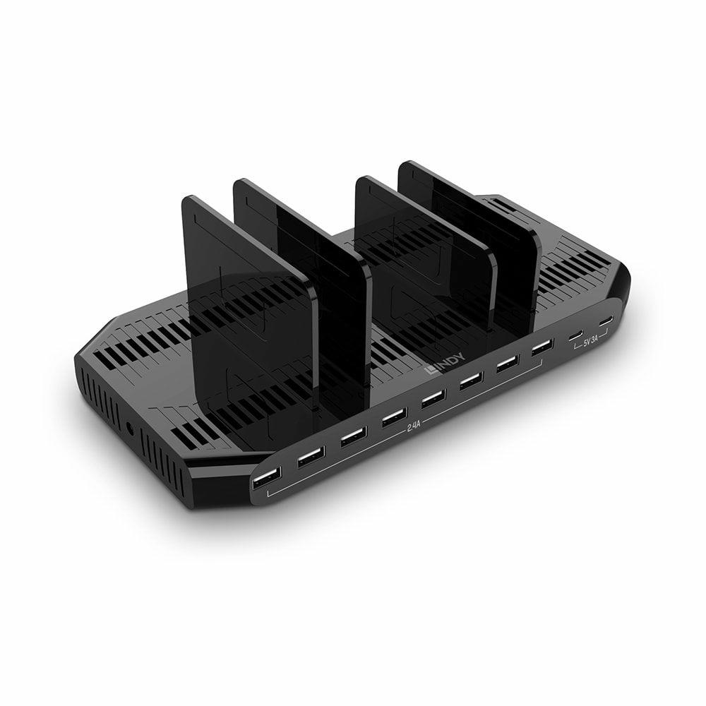 Įkrovimo stotelė 120W USB 10 prievadų 73435 Lindy