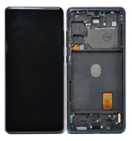 LCD ekranas Samsung G780/G781 S20 FE su lietimui jautriu ekranu ir rėmeliu Cloud Navy originalus (naudotas, Grade B)