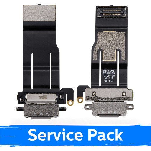 Įkrovimo lizdas skirtas Apple iPad Pro 13 (2024) Gen7 su flex / sidabrinis / (Service Pack)