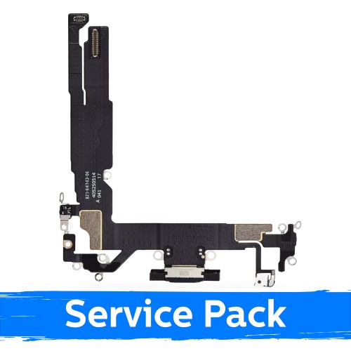 Įkrovimo lizdas skirtas Apple iPhone 16 su flex / juodas / (Service Pack)