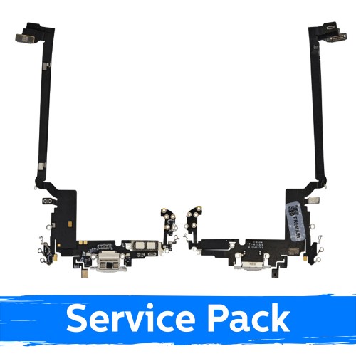 Įkrovimo lizdas skirtas Apple iPhone 17 Pro Max su flex / sidabrinis / (Service Pack)