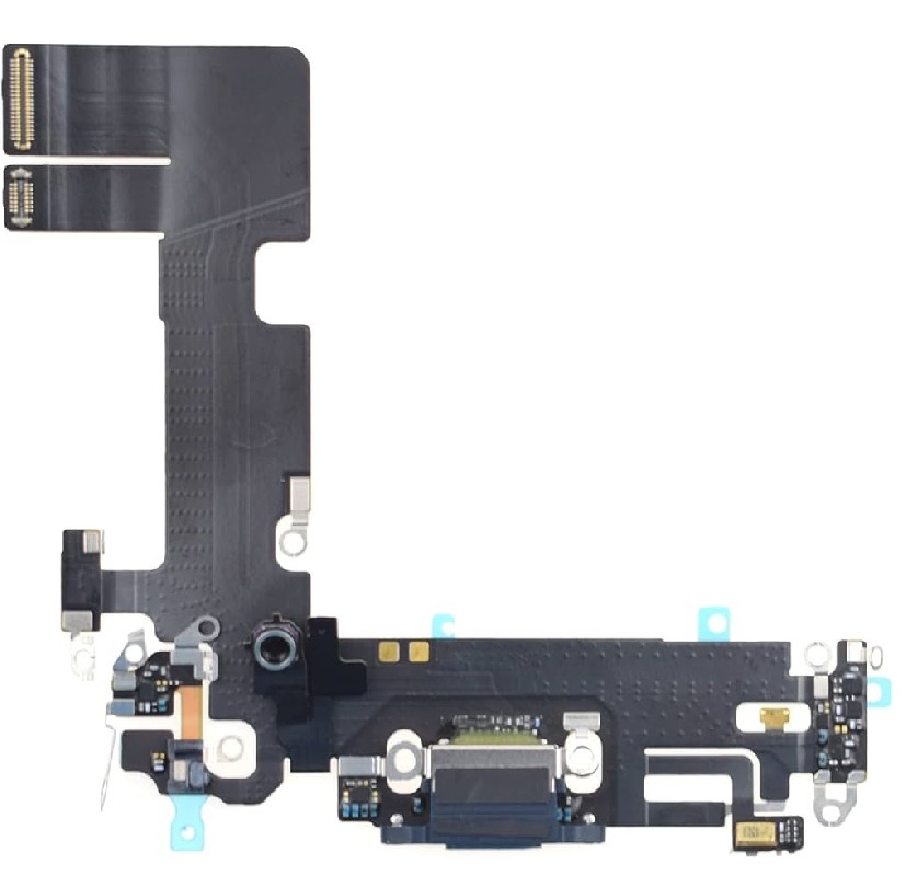 Flex iPhone 13 įkrovimo jungčiai su mikrofonu juodas originalus (naudotas Grade A)