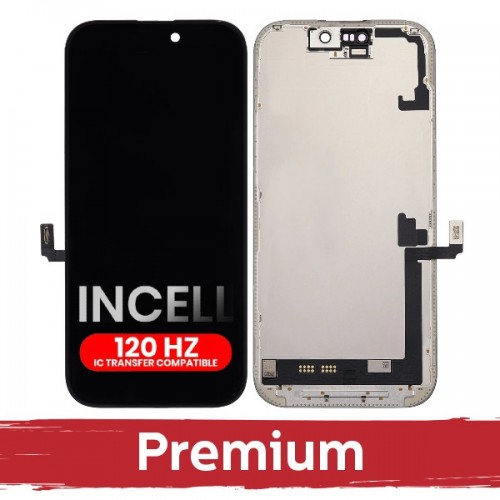 LCD ekranas suderinamas su iPhone 17 juodas (120Hz / INCELL / Premium) nuimamas IC