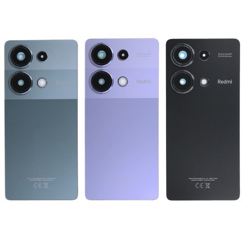 Galinis dangtelis suderinamas su Xiaomi Redmi Note 13 Pro 4G Midnight juodas (su kameros objektyvu) OEM