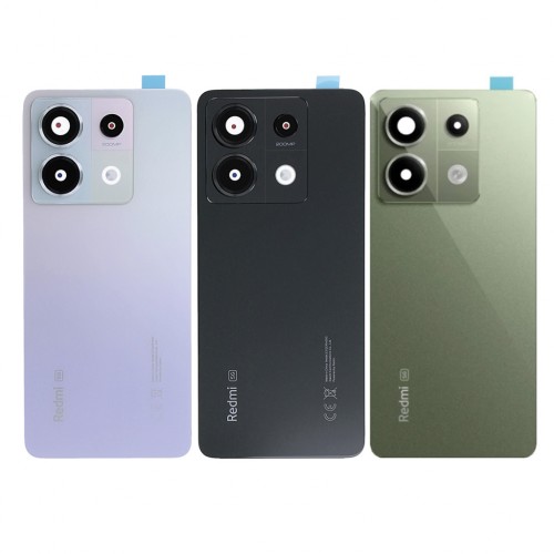 Galinis dangtelis suderinamas su Xiaomi Redmi Note 13 Pro 5G Midnight juodas (su kameros objektyvu) OEM