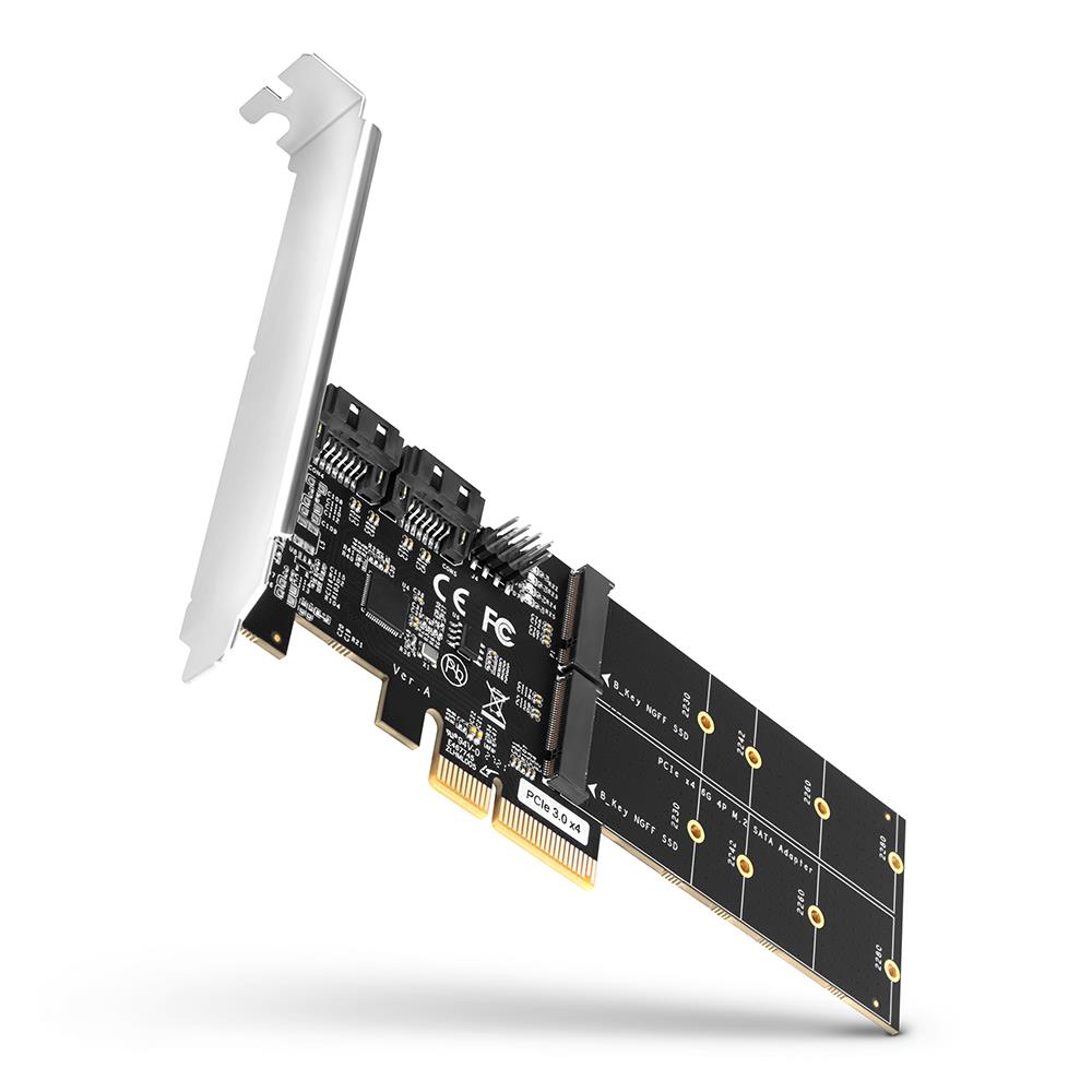 Axagon PCES-SA4M2 SSD PCIe / SATA M.2 valdiklis