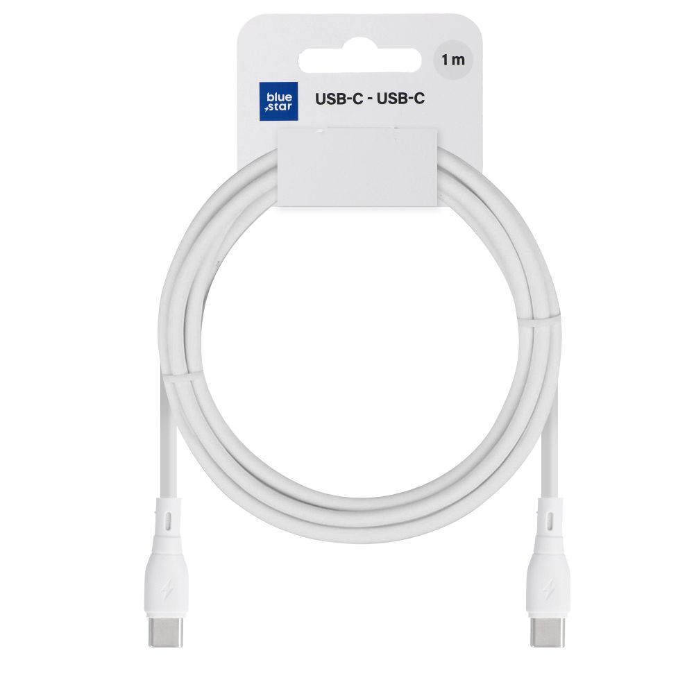 Kabelis BLUE STAR ECO Type-C į Type-C 3A 60W PJ73-13-3 1 m baltas