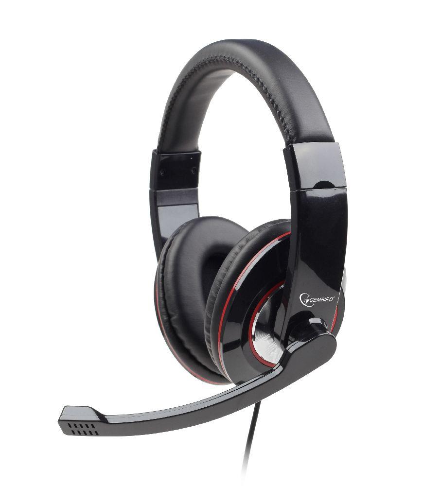 HEADSET STEREO USB Juodas/MHS-U-001 GEMBIRD