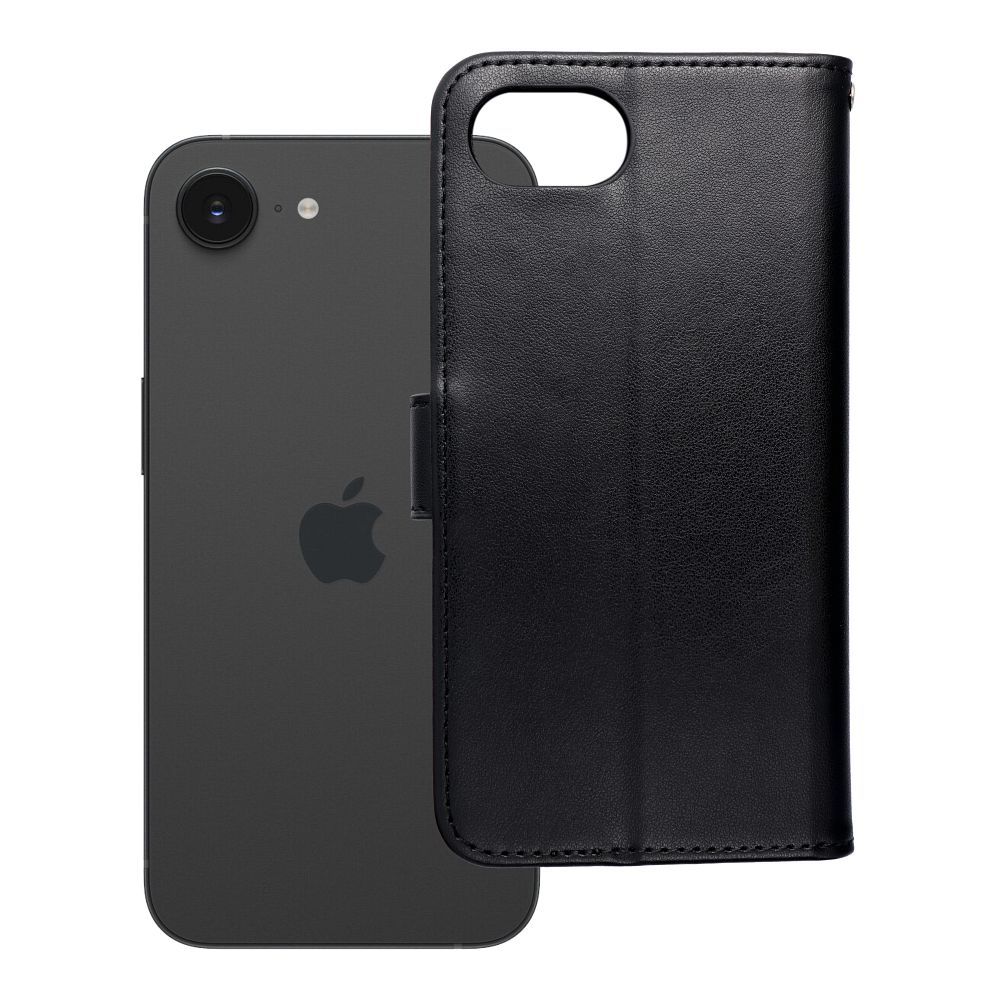 MEZZO Book dėklas telefonui IPHONE 16e (SE 4 2025) - meškiukas juodas