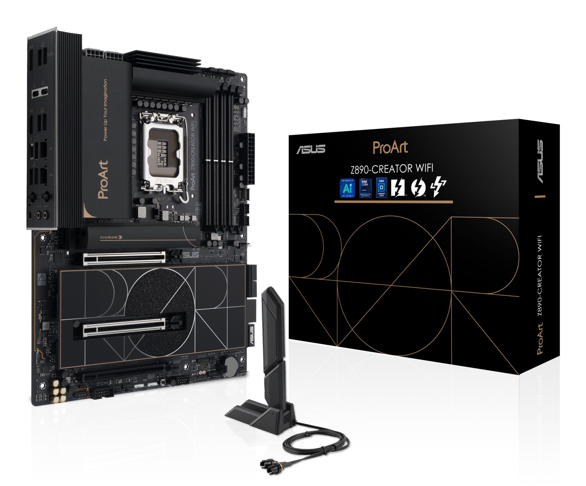 Pagrindinė plokštė ASUS Intel Z890 LGA1851 ATX DDR5 4 lizdai PCIe 4.0/5.0 5xM.2 HDMI DP USB-C Thunderbolt